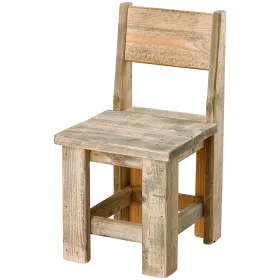 Chaise en bois de construction
