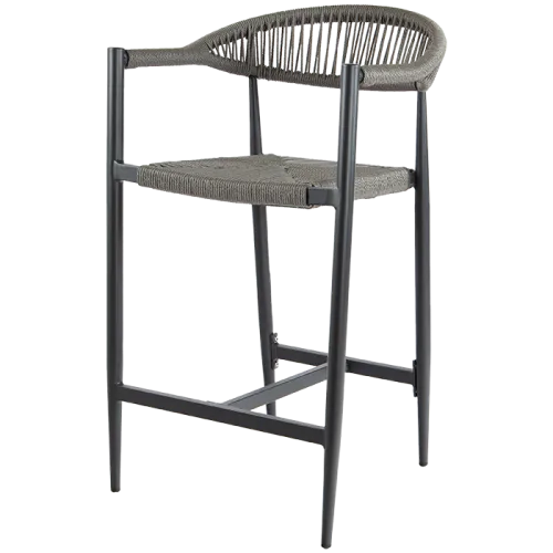 barstol Rhea antracit</p><p>Stel: aluminium, pulverlakeret i antracit</p><p>Rebvævning i antracit</p><p>Midi-højde</p>
