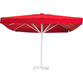 Fin de série toile de parasol 3,5x3,5m rouge clair avec lambrequin