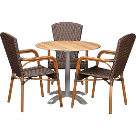 Ensemble extérieur Spring de Luxe & Acacia (Ø80 cm)