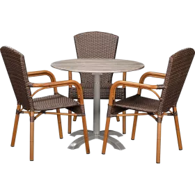 Ensemble extérieur Spring de Luxe & White Ash (Ø80 cm)