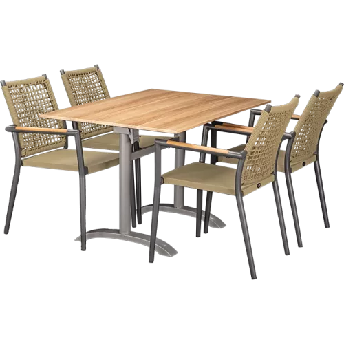 Ensemble d&#039;extérieur Helios Antrhazit &amp; Acacia 110x70cm