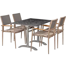 Ensemble d'extérieur Kronos & Nero Marble 120x80cm