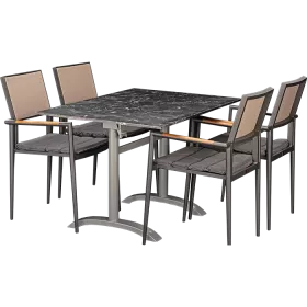 Ensemble d'extérieur Kronos Anthrazit  & Nero Marble 120x80cm