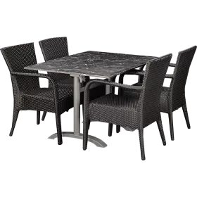 Ensemble d'extérieur Porto  & Nero Marble 120x80cm