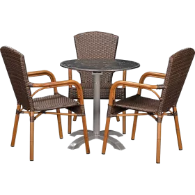Ensemble extérieur Spring de Luxe & Nero Marble  ø70cm