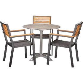 Ensemble outdoor Flora & White Ash rond ø80cm