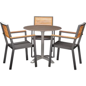 Ensemble outdoor Flora & Loft Oak rond ø80cm
