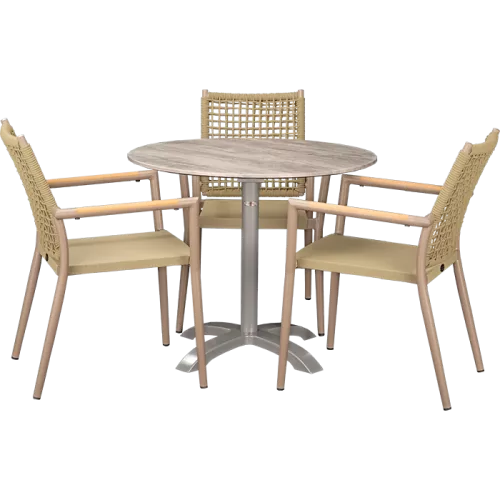 Ensemble extérieur Helios Greige &amp; White Ashø80cm