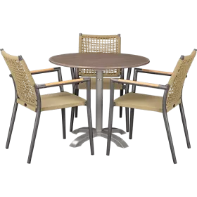 Ensemble extérieur Helios Anthrazit &  Loft Oak ø80cm
