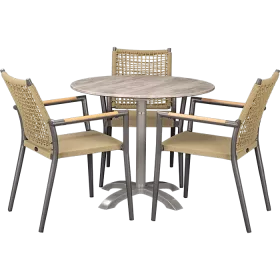 Ensemble extérieur Helios Anthrazit & White Ash ø80cm