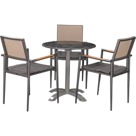 Ensemble extérieur Kronos Anthrazit &  Nero Marble ø70cm