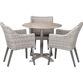 Ensemble extérieur Oberon &  White Ash ø80 cm