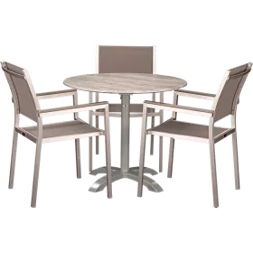 Ensemble extérieur Sedna & White Ash ø80 cm