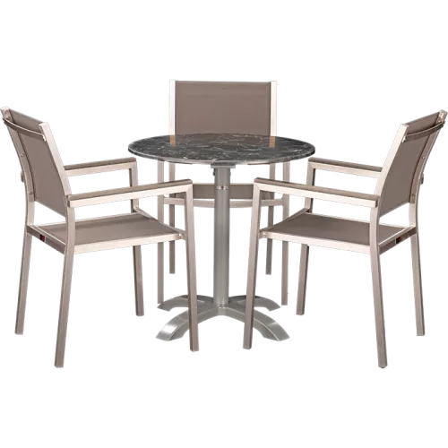 Ensemble extérieur Sedna &amp; Nero Marble ø70cm