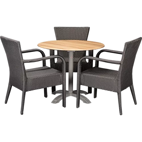 Ensemble extérieur Porto &amp; Acacia ø80cm
