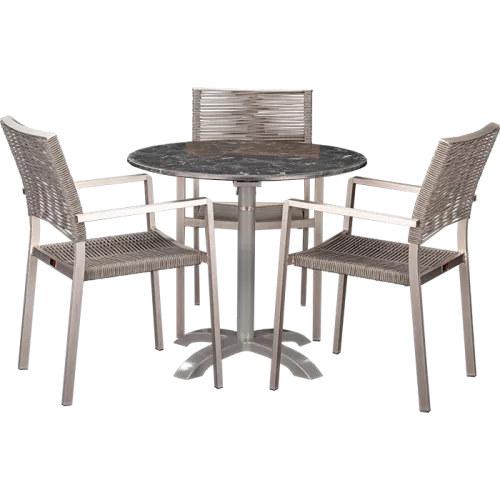 Ensemble extérieur Triton &amp; Nero Marble ø70cm