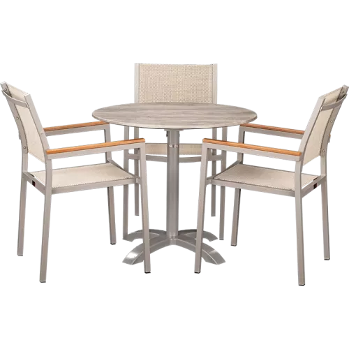 Ensemble extérieur Eris &amp; White Ash ø80cm