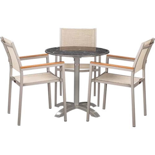 Ensemble extérieur Eris &amp; Nero Marble ø70cm
