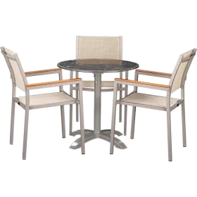 Ensemble extérieur Eris & Nero Marble ø70cm