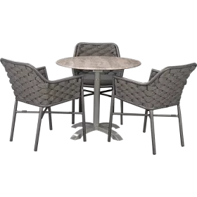 Ensemble extérieur Varuna & White Ash ø80cm