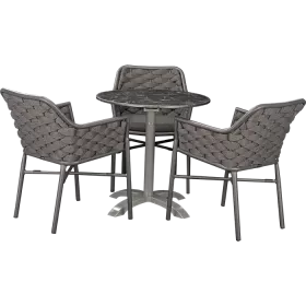 Ensemble extérieur Varuna & Nero Marble ø70cm
