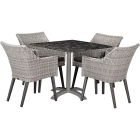Ensemble d'extérieur Oberon &  Nero Marble 80x80cm