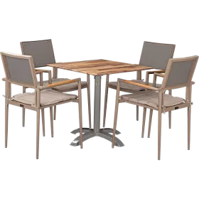 Ensemble d'extérieur Kronos Greige & Norway Maple 70x70cm