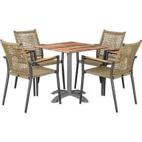 Ensemble extérieur Helio anthracite & Norway Maple 70x70 cm