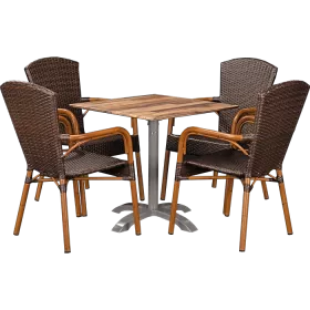 Ensemble extérieur Spring de Luxe Burned & Norway Maple 70x70 cm