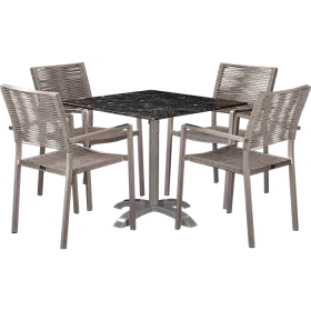 Ensemble d’extérieur Triton & Nero Marble 80x80cm