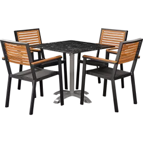 Ensemble outdoor Flora & Nero Marble 80x80cm