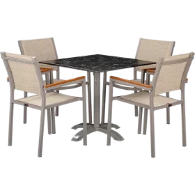 Ensemble outdoor Eris & Nero Marble 80x80cm