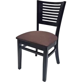 Chaise de restaurant Emma marron en déstockage