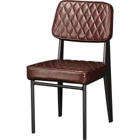 Chaise rembourrée Cherry brun foncé 