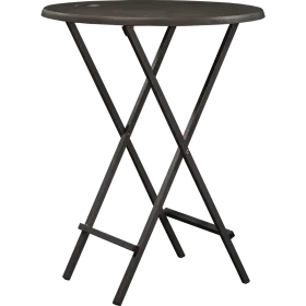 Article spécial table pliante ronde Ø80 cm – Plateau Sevelit et cadre en acier anthracite