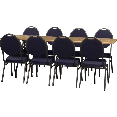 Article spécial ensemble de table pliable pour tente à bière 220x60 cm avec 8 chaises empilables –